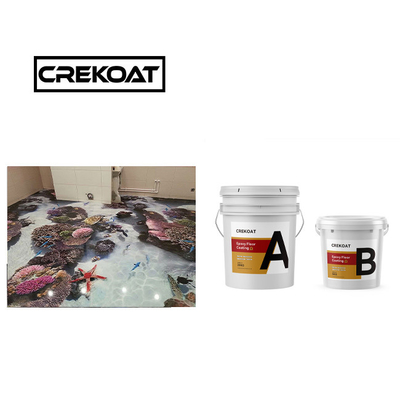 21 ผ้าฝาผิวพื้น Epoxy Resin 3D สามารถทําความสะอาดได้ เร็ว