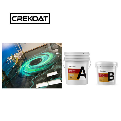 Crekoat เครื่องประดับคอนกรีต โลหะ Epoxy Floor Coating 3 มิลลิเมตร กระชับ