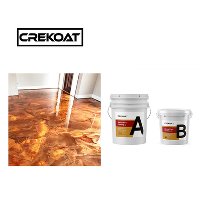 ทองแดง สีเรืองแสงสูง สีโลหะ Epoxy Beton Topcoats 3mm 100% สารแข็งสูง