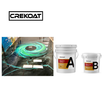 การเคลือบสีพื้นแบบโลหะ Epoxy สีพื้นแบบโลหะ Epoxy ที่ทนต่อการบด