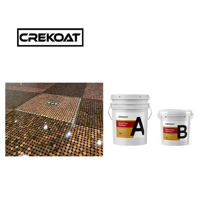 คาสิโน ขาว โลหะ Epoxy พื้นเคลือบกันรอยขีดข่วน