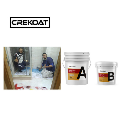 ไม่เป็นพิษ Epoxy Resin Floor Coating กลิ่นต่ํา 3D Floor Epoxy Painting อายุยาว