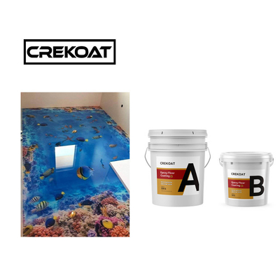 21 ผ้าฝาผิวพื้น Epoxy Resin 3D สามารถทําความสะอาดได้ เร็ว