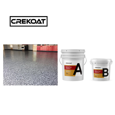 สีหลากหลาย สีใส กระจ่างกระจ่าง Epoxy Flake Floor Coating Resin ปรับผงตามธรรมชาติ