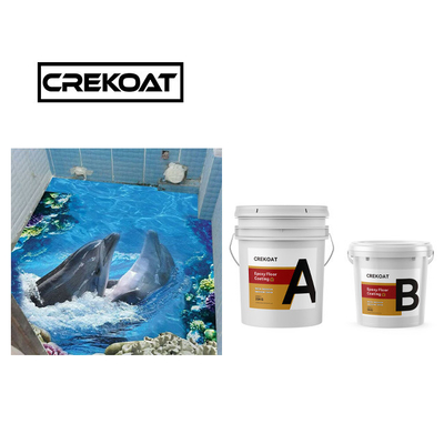 1 มิลลิเมตร Anti-Slip Epoxy Resin Floor Coating ไม่มี Bubbles TDS ใส