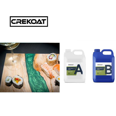 ฟรี VOC ใส Epoxy Resin โต๊ะบน กลิ่นต่ํา Live Edge Epoxy Resin การรักษายาว