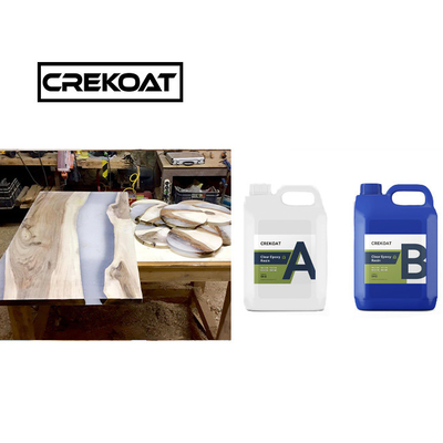 ฟรี VOC ใส Epoxy Resin โต๊ะบน กลิ่นต่ํา Live Edge Epoxy Resin การรักษายาว