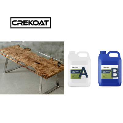 ฟรี VOC ใส Epoxy Resin โต๊ะบน กลิ่นต่ํา Live Edge Epoxy Resin การรักษายาว