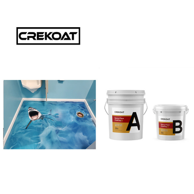 ผิวพื้นเรืองแสง Epoxy Resin หนังพื้น 3D ที่แข็งแรง