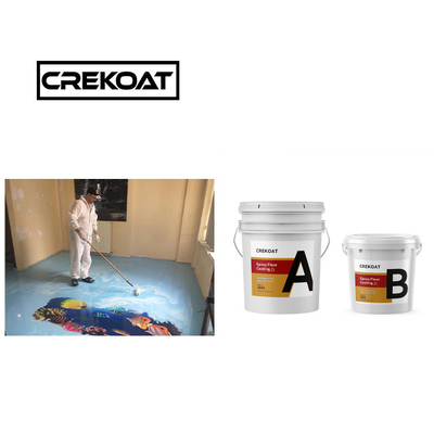 ไม่เป็นพิษ Epoxy Resin Floor Coating กลิ่นต่ํา 3D Floor Epoxy Painting อายุยาว