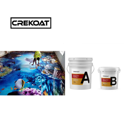 1 มิลลิเมตร Anti-Slip Epoxy Resin Floor Coating ไม่มี Bubbles TDS ใส