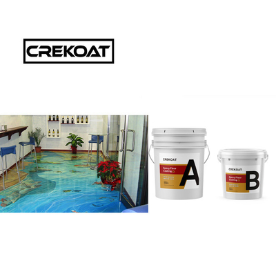 การแห้ง ทนต่อกรด ผิวพื้นเรซินอีโป๊กซี่ ฟรีฝุ่น 3 มิลลิเมตร Self Leveling