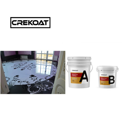 สีฝ้ากระจ่างสูง Epoxy floor Paint Defoaming Decorative Floor Coating สามารถทําความสะอาดได้