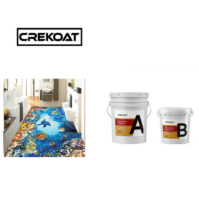 21 ผ้าฝาผิวพื้น Epoxy Resin 3D สามารถทําความสะอาดได้ เร็ว