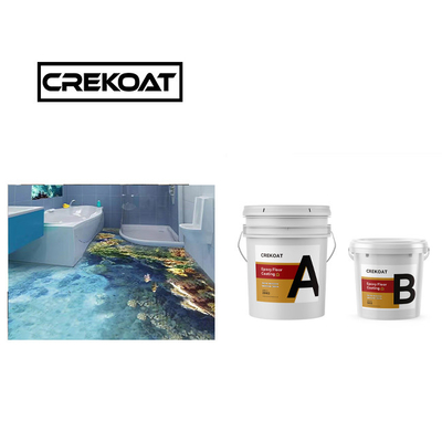 21 ผ้าฝาผิวพื้น Epoxy Resin 3D สามารถทําความสะอาดได้ เร็ว