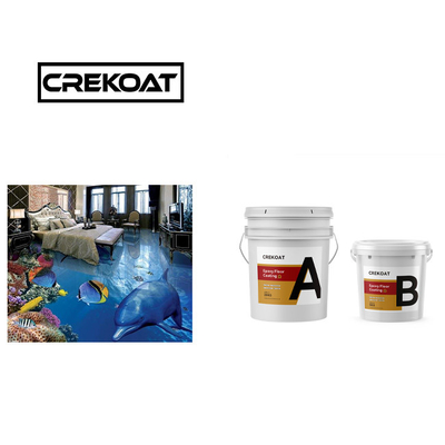 ผิวพื้นเรืองแสง Epoxy Resin หนังพื้น 3D ที่แข็งแรง