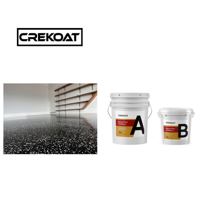 น้ํายา Polyaspartic การเคลือบพื้นโรงรถสเปรย์ epoxy เบอร์คอนกรีตพื้นสี 1 มม.