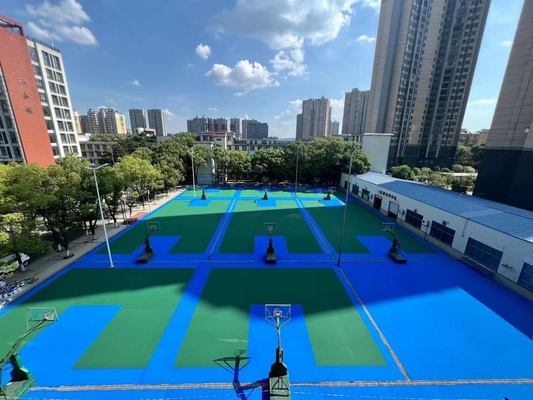 SPU สนามบาสเก็ตบอล สปอร์ต พื้นเคลือบซิลิคอน PU 8mm หนา
