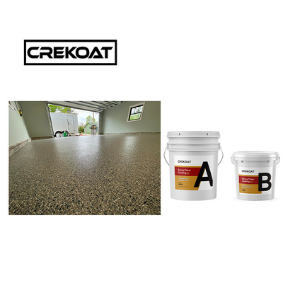 สีหลากหลาย สีใส กระจ่างกระจ่าง Epoxy Flake Floor Coating Resin ปรับผงตามธรรมชาติ