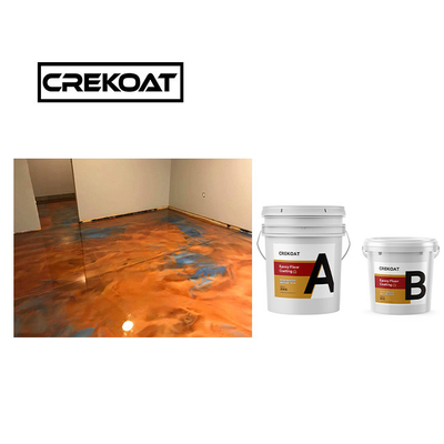 1 มิลลิเมตร Self-leveling Metallic Epoxy Floor Coating ทองเหลือง กลิ่นต่ํา สนุกต่อสิ่งแวดล้อม