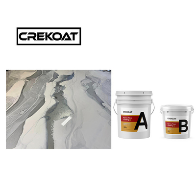 สีฟ้ากระจ่างเคลือบพื้น Epoxy โลหะ เรียบเรียบ ไม่เป็นพิษ มีกลิ่นต่ํา TDS