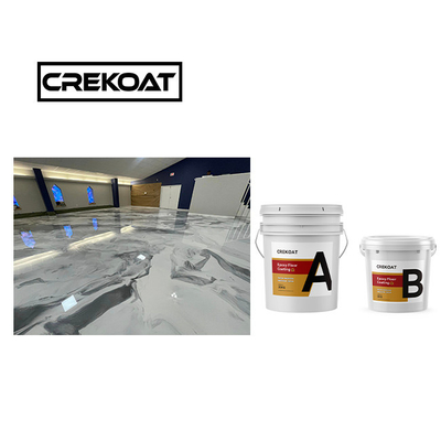 คาสิโน ขาว โลหะ Epoxy พื้นเคลือบกันรอยขีดข่วน