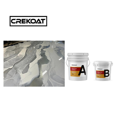 คาสิโน ขาว โลหะ Epoxy พื้นเคลือบกันรอยขีดข่วน
