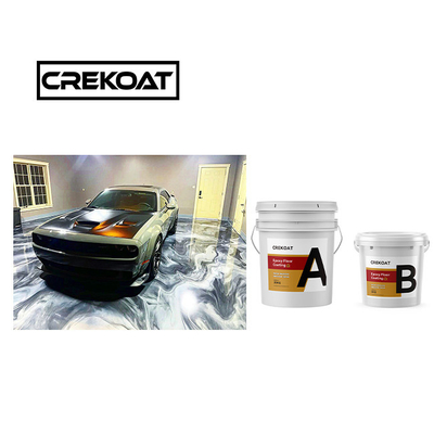 การเคลือบพื้นกันแอนติไมโครเบียล ทนต่อรอยขีดข่วน ไม่มี Bubbles สีดํา epoxy floor paint