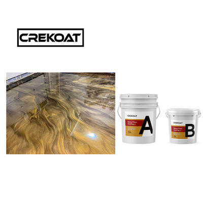 ทองแดง สีเรืองแสงสูง สีโลหะ Epoxy Beton Topcoats 3mm 100% สารแข็งสูง