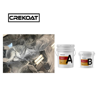 คริสตัลใส Epoxy Resin ผิวเคลือบ Seamless 0 VOC 100% ดินแข็ง