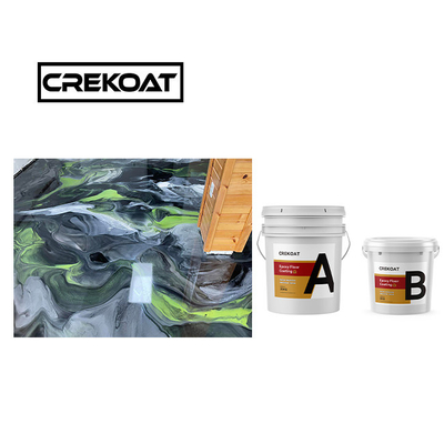 คริสตัลใส Epoxy Resin ผิวเคลือบ Seamless 0 VOC 100% ดินแข็ง