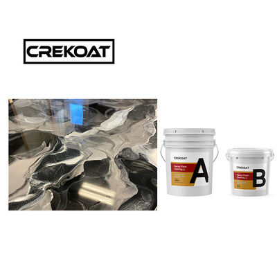 Basecoat Clear Metallic Epoxy Floor Coating viscosity สามารถล้างได้