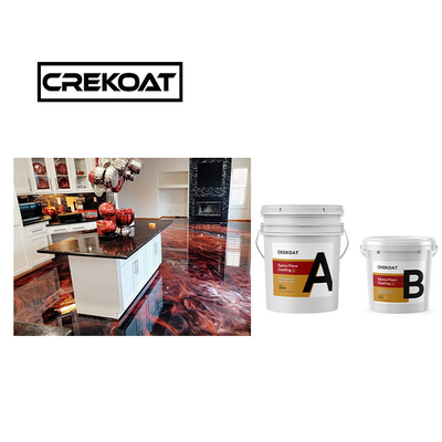Basecoat Clear Metallic Epoxy Floor Coating viscosity สามารถล้างได้