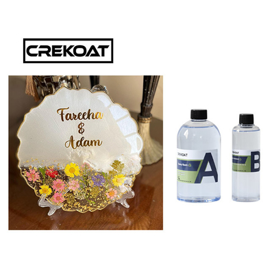 สร้างสูง กระจกเหลว โต๊ะด้านบนศิลปะ ใส Epoxy Resin สองส่วนประกอบ