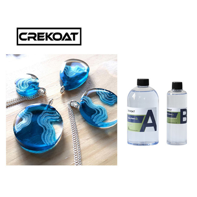 สีสว่างสูง Self-leveling Crystal Clear Epoxy Resin สําหรับเครื่องประดับบนโต๊ะ