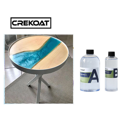 สีสว่างสูง Self-leveling Crystal Clear Epoxy Resin สําหรับเครื่องประดับบนโต๊ะ