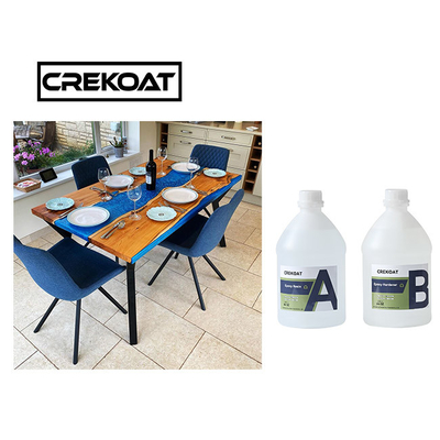 กันสารเคมี คริสตัลโปร่ง Epoxy สารสกัดหินแข็ง Deep Cast Resin สําหรับโต๊ะ