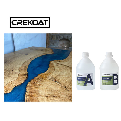 กันสารเคมี คริสตัลโปร่ง Epoxy สารสกัดหินแข็ง Deep Cast Resin สําหรับโต๊ะ