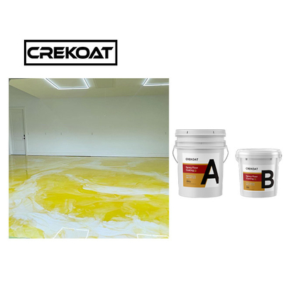 การแห้งรวดเร็ว ไม่มี Bubble โลหะ Epoxy Resin พื้นเคลือบเพชร ขาว