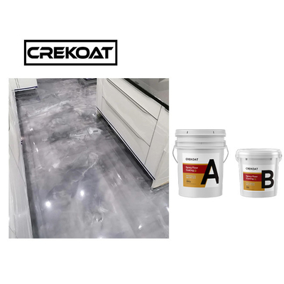 การแห้งรวดเร็ว ไม่มี Bubble โลหะ Epoxy Resin พื้นเคลือบเพชร ขาว