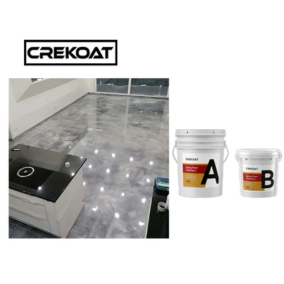 การแห้งรวดเร็ว ไม่มี Bubble โลหะ Epoxy Resin พื้นเคลือบเพชร ขาว