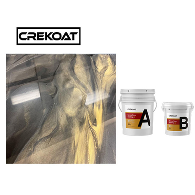 การเคลือบพื้นด้วยธาตุ epoxy สินค้า ไม่เป็นพิษ สีเทาโลหะ