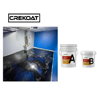 การเคลือบพื้นด้วยธาตุ epoxy สินค้า ไม่เป็นพิษ สีเทาโลหะ