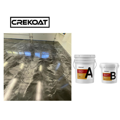การเคลือบพื้นด้วยธาตุ epoxy สินค้า ไม่เป็นพิษ สีเทาโลหะ