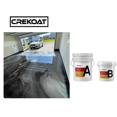 การเคลือบพื้นด้วยธาตุ epoxy สินค้า ไม่เป็นพิษ สีเทาโลหะ