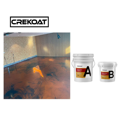 การเคลือบพื้น 3d Epoxy แบบโลหะที่ยั่งยืนสําหรับอิฐไม้