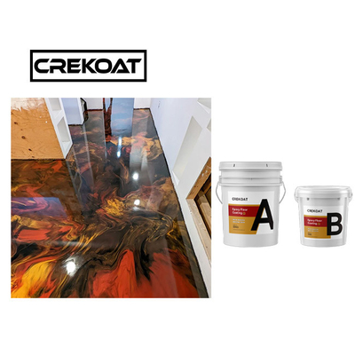 การเคลือบพื้น Epoxy โลหะ Self Degassing การผูกพันที่แข็งแรง Epoxy Resin และ Hardener