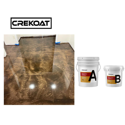 2 ชิ้น Epoxy Resin โลหะ การ์เก็จพื้นสี Polymer ชัดเจน viscosity ต่ํา