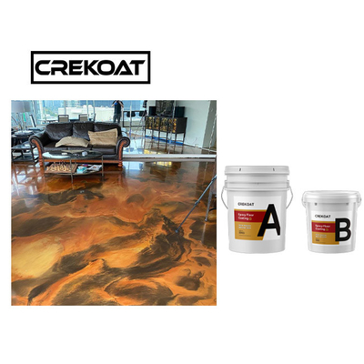 Super Gloss Clear Industrial Metallic Epoxy Floor Coating สองส่วนประกอบ