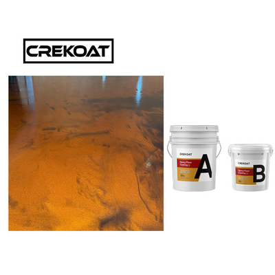 Super Gloss Clear Industrial Metallic Epoxy Floor Coating สองส่วนประกอบ
